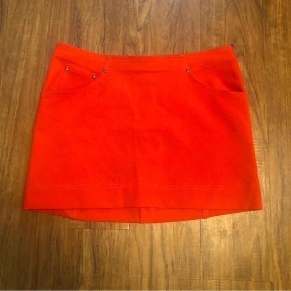 Urban Outfitters Red Deep Orange Mini Skirt M Medium New NWT